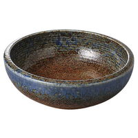 みやび街道 盛鉢 砂地藍流シ括リ手6.5鉢 (4個入) mkd-36811263（直送品）