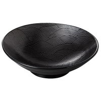 みやび街道 盛鉢 黒銀彩青海波8.0大鉢 (3個入) mkd-37112413（直送品）