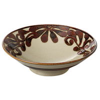 みやび街道 盛鉢 琉球サビ唐草8.0メン鉢 (3個入) mkd-37111343（直送品）