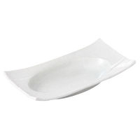 みやび街道 盛鉢 白磁10吋長角四方楕円鉢 (2個入) mkd-38014793（直送品）