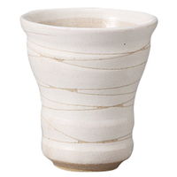 みやび街道 酒器 粉引ラセンカップ(大) (5個入) mkd-41305323（直送品）