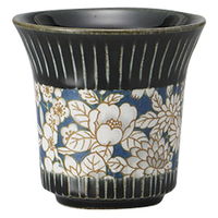 みやび街道 酒器 華菊 織部 青反カップ (4個入) mkd-41507083（直送品）
