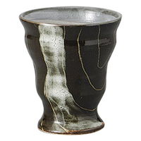 みやび街道 酒器 黒年輪高台カップ (4個入) mkd-42312023（直送品）