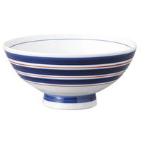 みやび街道 飯碗 ウズマキ(紺)中平 (6個入) mkd-52536793（直送品）