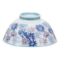 みやび街道 飯碗 花遊ビ青茶碗 (8個入) mkd-53120483（直送品）