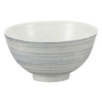 みやび街道 飯碗 ウズ粉引グレー茶碗(大) (7個入) mkd-53132573（直送品）