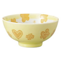 みやび街道 飯碗 ハスイ猫孫平 イエロー (12個入) mkd-53936083（直送品）