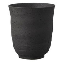 みやび街道 長湯呑 黒結晶スクエアー湯呑 (10個入) mkd-54924433（直送品）