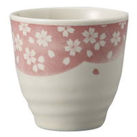 みやび街道 長湯呑 花小町湯呑 ピンク (10個入) mkd-55041783（直送品）