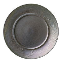 みやび街道 中皿 バロック黒彩21cmプレート (2個入) mkd-64510573（直送品）