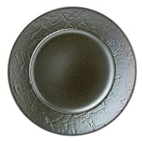 みやび街道 中皿 バロック黒彩24cmプレート (2個入) mkd-64511573（直送品）