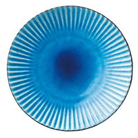 みやび街道 中皿 黒土化粧シノギ7.0皿(トルコ) (2個入) mkd-64703253（直送品）