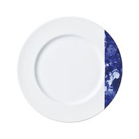 みやび街道 中皿 ダイアセラム(ブルー)リム9吋ミート (3個入) mkd-67121373（直送品）