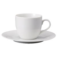 みやび街道 カップ＆ソーサー 白ボーダーコーヒー碗皿 (4個入) mkd-77269323（直送品）