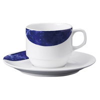 みやび街道 カップ&ソーサー ダイアセラム(ブルー)スタックコーヒー碗皿 (3個入) mkd-77351373（直送品）