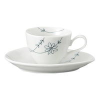 みやび街道 カップ＆ソーサー フラワーラインコーヒー碗皿(黒) (4個入) mkd-77466363（直送品）