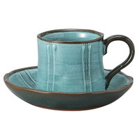 みやび街道 カップ&ソーサー エメラルド十草碗皿 (3個入) mkd-77624083（直送品）