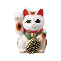 みやび街道 招き猫 白小判猫 6号 右手 (1個入) mkd-88603863（直送品）