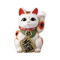 みやび街道 招き猫 白小判猫 7号 左手 (1個入) mkd-88610863（直送品）