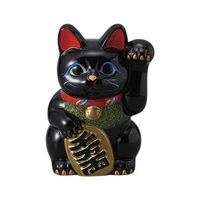 みやび街道 招き猫 黒小判猫 6号 左手 (1個入) mkd-88702863（直送品）