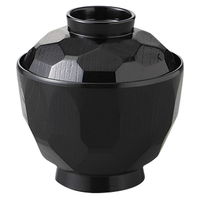 みやび街道 椀 3.0ミニ亀甲小吸椀 黒 (6個入) mkd-89219273（直送品）