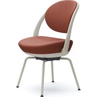 オカムラ パラベル スタンダードタイプ スチール４本脚 ライトグレージュボディ テラコッタ（インターロック） 8CBAGL FXW6 1脚（直送品）