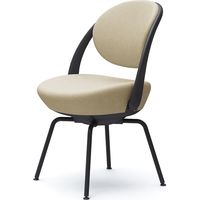 オカムラ パラベル カバーリングタイプ スチール４本脚 ブラックボディ ベージュ（インターロック） 8CBAGS FXW2 1脚（直送品）