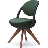 オカムラ パラベル カバーリングタイプ 木４本脚ダーク ブラックボディ ダークグリーン（インターロック） 8CBAYS FXW5 1脚（直送品）