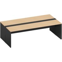 【組立設置込】コクヨ ワークヴィスタプラス 両面デスク 配線固定式 幅2400×奥行1400×高さ720 DWV-PD2414-E6AMT11 1台（直送品）