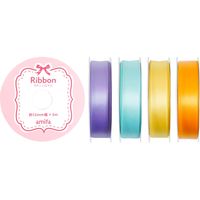 アミファ 34073 リボン 12mm×3m サテン パステル 4542804034073