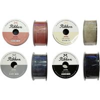 アミファ 74895 リボン オーガンジー ワイヤー入り 25mm x 1.5m 4542804074895（直送品）