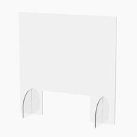 リーフジャパン 飛沫防止 PVCパネル 開口有 幅600×奥行200×高さ600mm LFP-PVC600W 1枚（直送品）