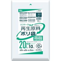 ハウスホールドジャパン GI23 再生原料エコマーク袋 20L 透明 10枚 4580287293716 10枚×80点セット（直送品）