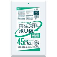 ハウスホールドジャパン GI43 再生原料エコマーク袋45L透明 4580287293747 10枚×60点セット（直送品）
