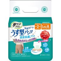日本製紙クレシア 肌ケア アクティ うす型パンツ消臭抗菌プラス L-LL 4901750803643 8枚×4点セット（直送品）