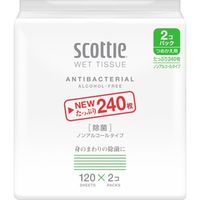 日本製紙クレシア スコッティ ウェットティシュー 除菌 ノンアルコールタイプ 120枚 詰替え 4901750770266（直送品）