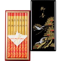 日本香堂 高砂 ＜寿＞ 樹脂塗箱長寸7入 4902125650930 1組×3点セット（直送品）