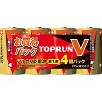 FDK 【電池】FDK アルカリ単1・4個 LR20(4S)TOPV2 4976680111403 4個×30点セット（直送品）
