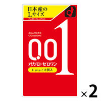 オカモトゼロワン Lサイズ 1セット（3個入×2個） コンドーム オカモト