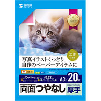 サンワサプライ インクジェット用両面印刷紙・厚手（A3サイズ・20枚入り） JP-ERV5NA3N 1個