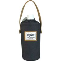 アットファースト ボトルカバー ペットボトル 保冷 保温 グレイニープレーン ブラック 387198 1個（直送品）