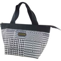 アットファースト ランチバッグ 保冷 グレンチェック グレー 392216 1個（直送品）