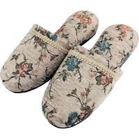 センコー FOOTWELL　クラシカルローズ　スリッパ　約25cm　ベージュ FTW200999 1足（直送品）