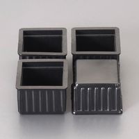 エスコ 36x36mm 角型足キャップ(4個) EA979DG-19 1セット(60個:4個×15パック)（直送品）