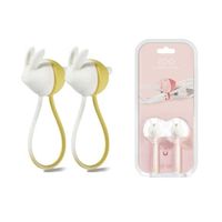 日本ポステック ケーブルオーガナイザー Zoo Cable Wraps 10セット zoocable Rabbit_WH_10SET（直送品）