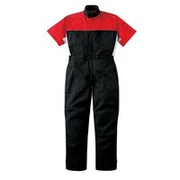 ヤマタカ 半袖メカニックスーツ ブラック×レッド M 705-5-M 1枚（直送品）