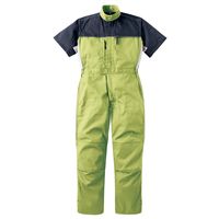 ヤマタカ 半袖メカニックスーツ ライムグリーン×チャコール 4L 705-14-4L 1枚（直送品）
