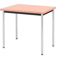 【軒先渡し】ニシキ工業  会議用テーブル  抗ウイルス加工  幅900×奥行750×高さ700mm  ピンク  AAK-0975TM-VP  1台（直送品）