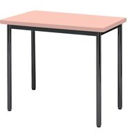 【軒先渡し】ニシキ工業  会議用テーブル  抗ウイルス加工  幅750×奥行450×高さ700mm  ピンク  AAK-7545SB-VP  1台（直送品）