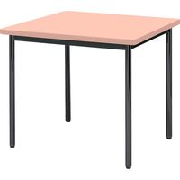 【軒先渡し】ニシキ工業  会議用テーブル  抗ウイルス加工  幅750×奥行750×高さ700mm  ピンク  AAK-7575SB-VP  1台（直送品）